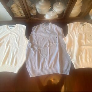 Polo by Ralph Lauren White and Cream Vests